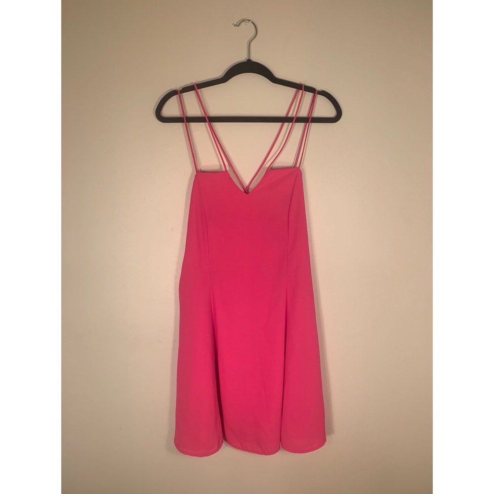 Hot Pink semi - formal cocktail dress